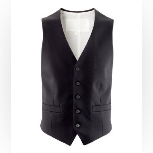 Maison Martin Margiela x H&M EUC Black Wool Suit Vest Waistcoat Size M / 34 - Picture 1 of 7